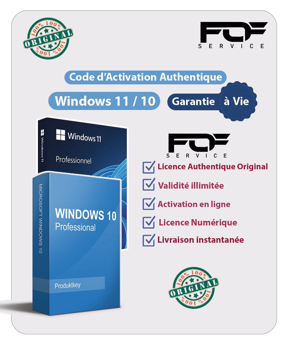 Licence / Code d'action Windows Authentique - Dakar - SN