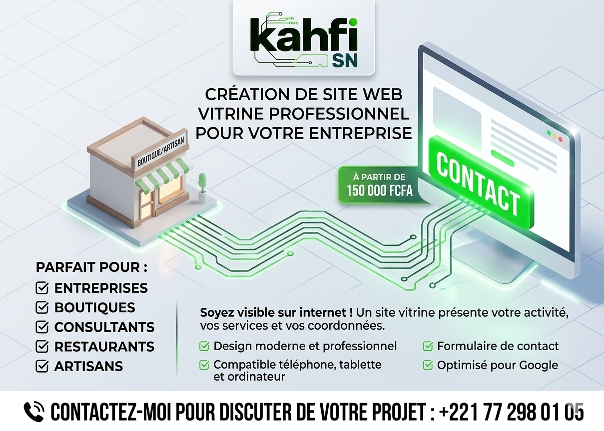 Création de Site Web Vitrine Professionnel pour votre entreprise
