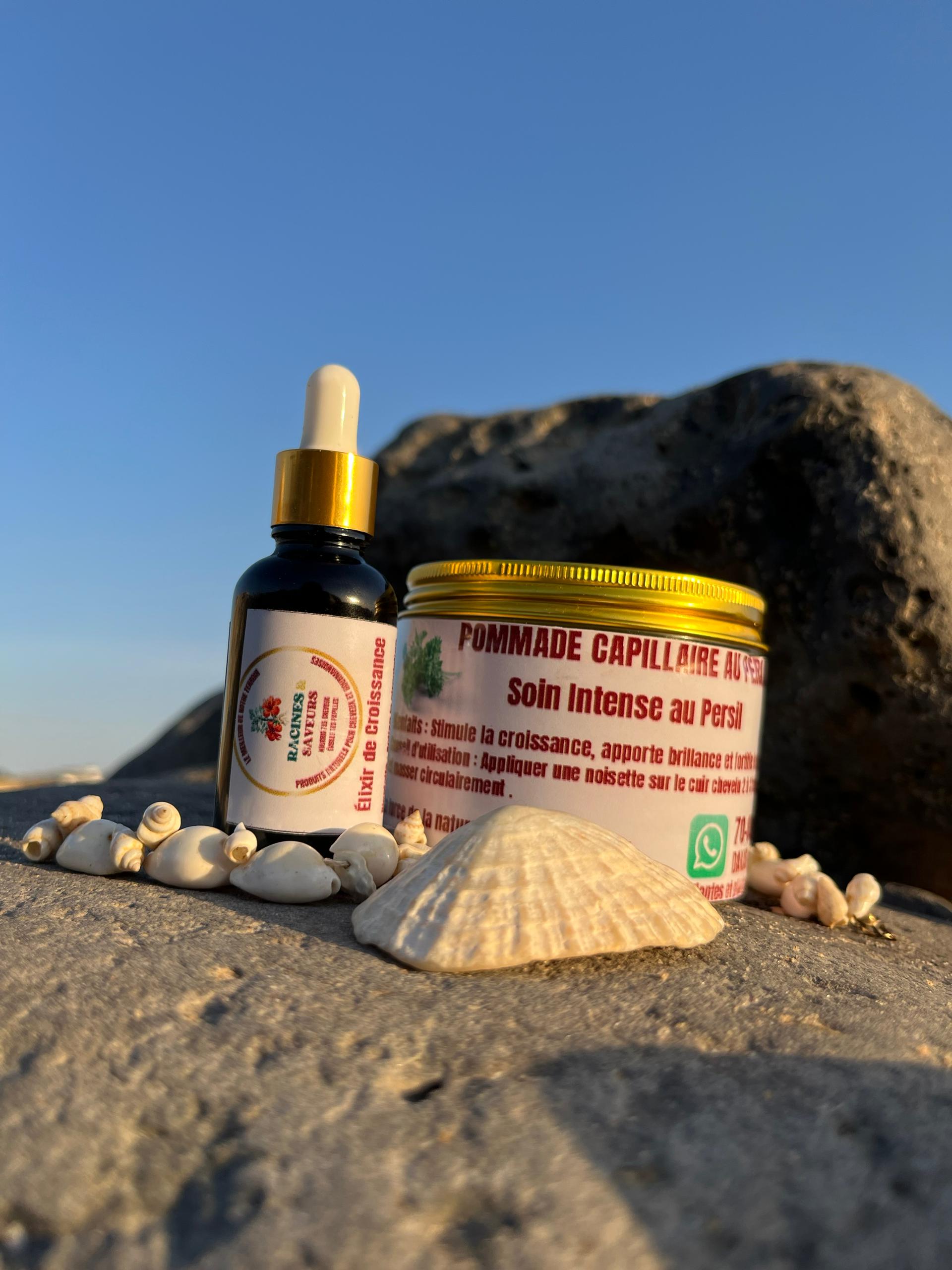 Pommade au persil et Élixir de croissance capillaires
