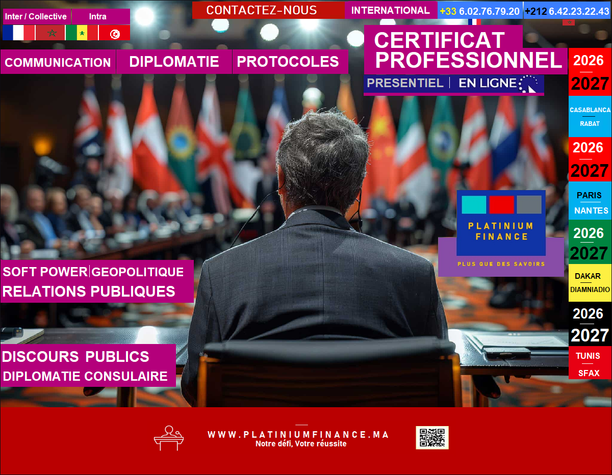 FORMATIONS CADRE - DIPLOMATIE – PROTOCOLE – RELATIONS INTERNATIONALES – GOUVERNANCE